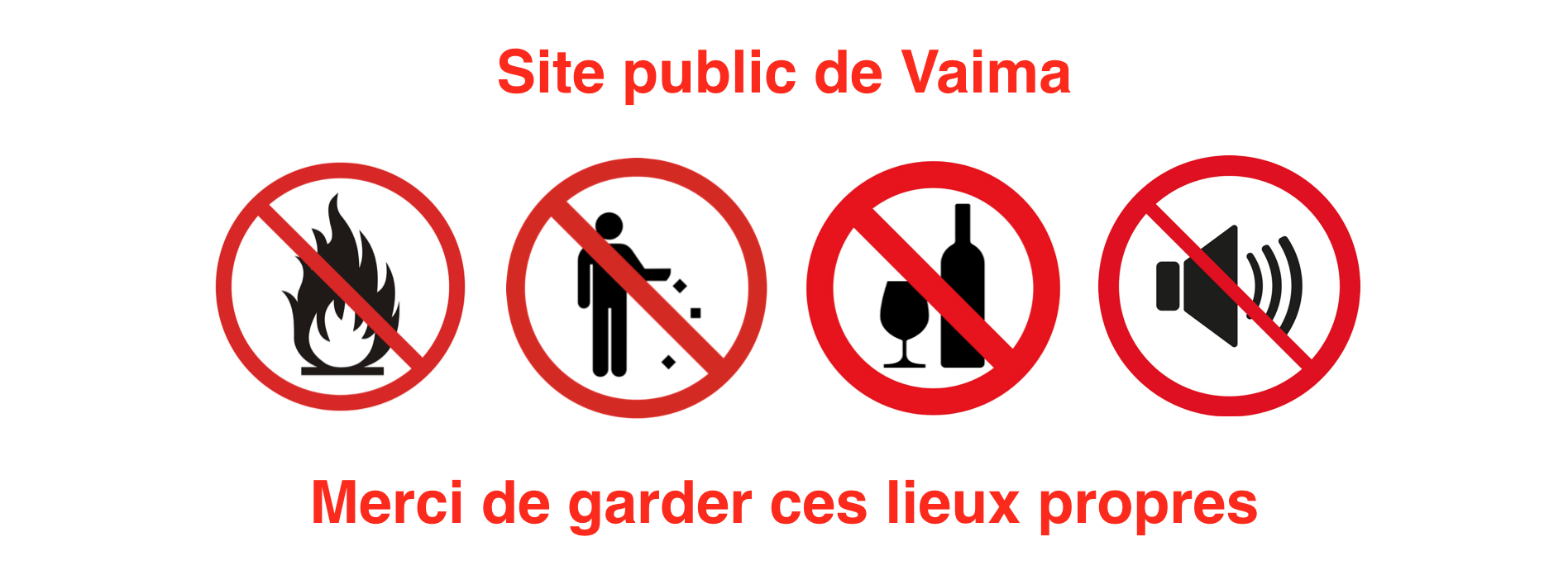 Panneau de réglementation à Vaima